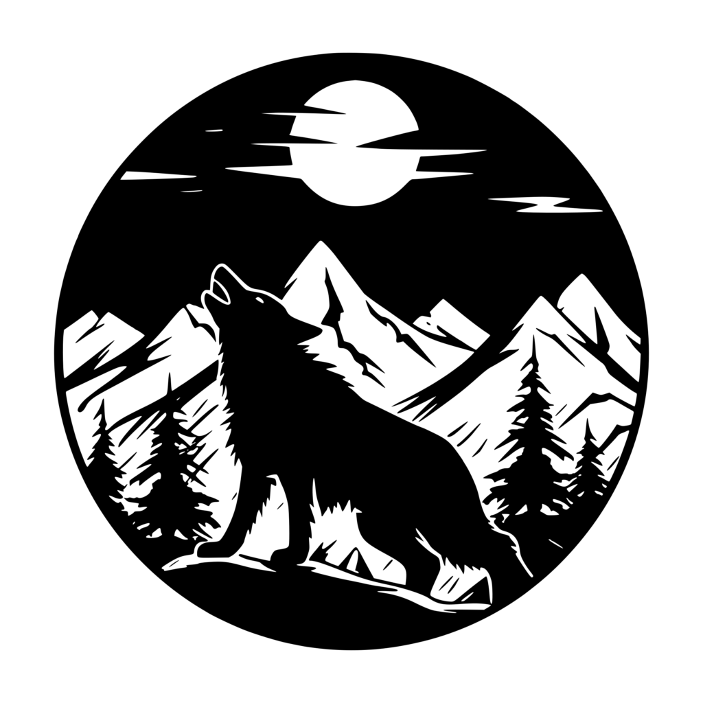 Wolf Mountain & Forest Night Circle